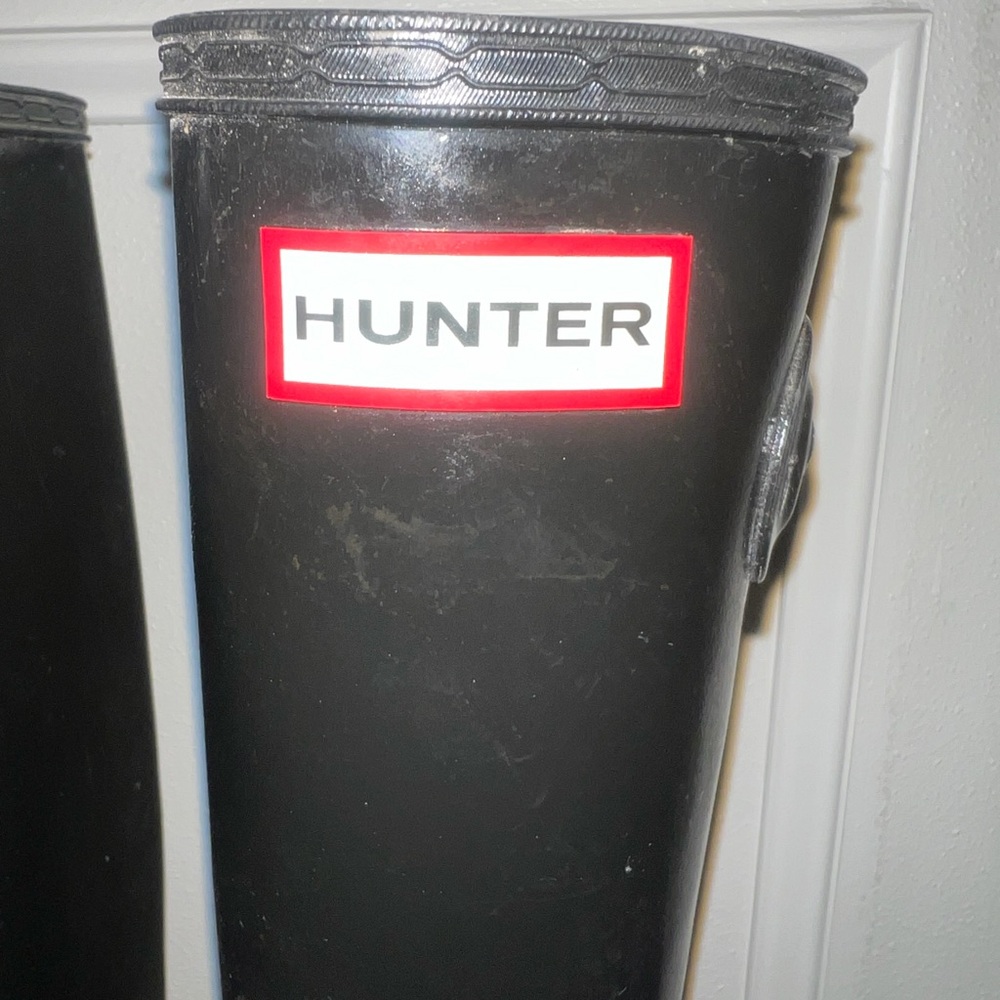 Hunter Classic Black Waterproof Boots WFT1000RGL-BLK Rain Boot , Size 8 - Black - Picture 5 of 8